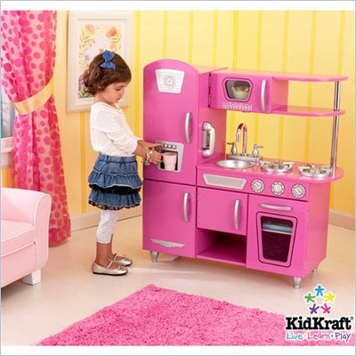 KidKraft Vintage Play Kitchen in Bubblegum