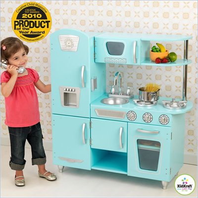 Kidkraft Kitchens on Kidkraft Light Blue Vintage Play Kitchen 53227