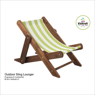 KidKraft Outdoor Sling Lounger in Espresso