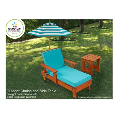 KidKraft Under the Sun Chaise with Umbrella and Table  