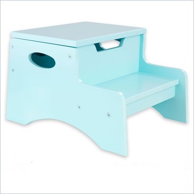 KidKraft Step 'n Store Kids Step Stool in Ice Blue