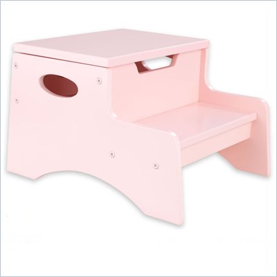 KidKraft Step 'n Store Kids Step Stool in Petal