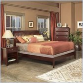 Modus Newport Low Profile Wood Sleigh Bed 2 Piece Bedroom Set