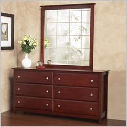 Modus Furniture  Newport 6 Drawer Double Dresser in Cordovan