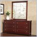 Modus Furniture  Newport 6 Drawer Double Dresser in Cordovan
