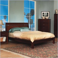 Modus Veneto Mahogany Modern Platform Bed in Spice-Full