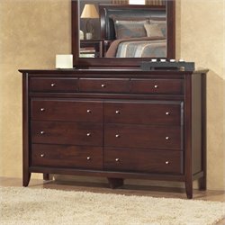 Modus City II 9 Drawer Double Dresser in Coco