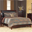 ADD TO YOUR SET: Modus City II Leatherette Upholstered Low Profile Sleigh Bed in Coco Finish