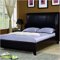 Modus Synthetic Leather Upholstered Tiffany Storage Bed in Chocolate