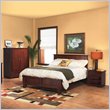 Modus Canyon Wood Panel Bed 4 Piece Bedroom Set in Distressed Saddle Brown