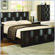 Modus Maui Wave Wood Panel Bed 3 Piece Bedroom Set in Chocolate Brown