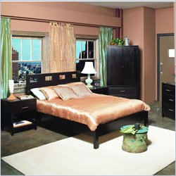 Modus Riva Modern Platform 3 Piece Bedroom Set