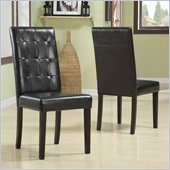 Modus Urban Seating Tufted Leatherette Parson Chairs in Chocolate (Set of two)
