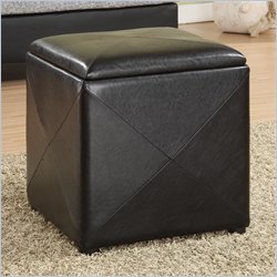 Modus Milano Storage Cube in Black Leatherette
