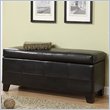 ADD TO YOUR SET: Modus Upholstered Milano Blanket Storage Bench in Black Leatherette