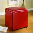 ADD TO YOUR SET: Modus Upholstered Milano Storage Cube in Red Leatherette
