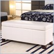 ADD TO YOUR SET: Modus Milano Bedroom Storage Bench in White Leatherette