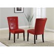 ADD TO YOUR SET: Modus Bossa Chocolate Brown Parsons Chair in Red Leatherette(Set of 2)
