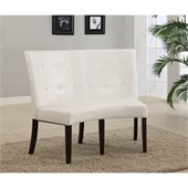 Modus Bossa Dining Height Banquette in White Leatherette