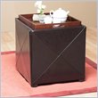 ADD TO YOUR SET: Modus Milano Upholstered Storage Cube in Chocolate Brown Leatherette