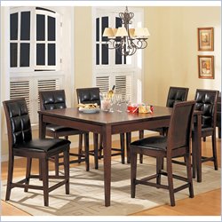 Modus Hudson Square Counter Height Table with Butterfly Leaf in Mocha Finish
