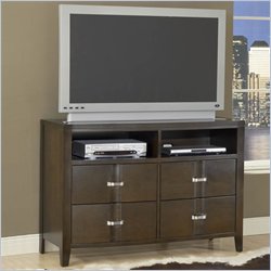 Modus Perimeter Media Chest in Chocolate Brown Finish