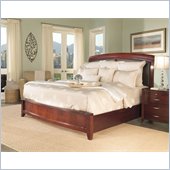 Modus Furniture Brighton Faux Leather Storage Bed in Cinnamon
