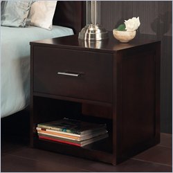 Modus Modera Two Drawer Nightstand in Chocolate Brown