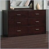 Modus Modera Six Drawer Dresser in Chocolate Brown