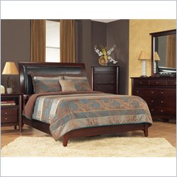 Modus City II Faux Leather Storage Bed in Coco 5 piece Bedroom Set