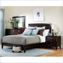 Modus Penthouse Low Profile Sleigh Bed in Coco 4 Piece Bedroom Set