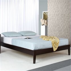 Modus Nevis Simple Platform Bed in Espresso 5 Piece Bedroom Set