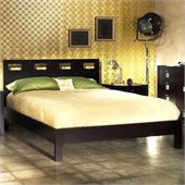 Modus Nevis Riva Modern Platform Bed 2 Piece Bedroom Set in Espresso