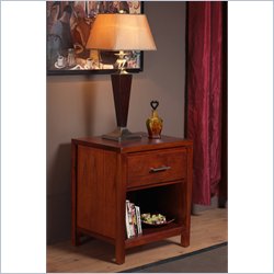 Modus Nevis Charging Station Nightstand in Spice