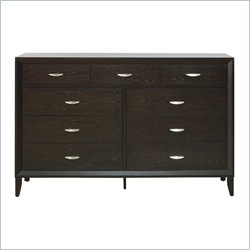 Modus Penthouse 7 Drawer Dresser and Mirror Set in Coco