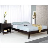 Modus Furniture Nevis Simple Platform Bed in Espresso 6 Piece Bedroom Set 