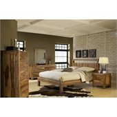 Modus Furniture Atria Platform Bed in Sheesham 2 Piece Bedroom Set