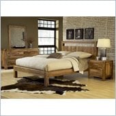 Modus Furniture Atria Platform Bed in Sheesham 3 Piece Bedroom Set