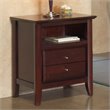 ADD TO YOUR SET: Modus City II Charging Station Two Drawer Nightstand in Coco