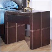 Modus Torino Upholstered Nightstand in Chocolate Leatherette
