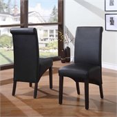 Modus Cosmo Sleigh Back Chair in Jet Black (Set of 2)