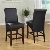 Modus Cosmo Sleigh Back Stool in Jet Black (Set of 2)