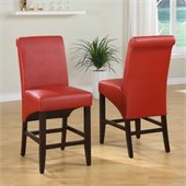 Modus Cosmo Sleigh Back Stool in Ruby (Set of 2)