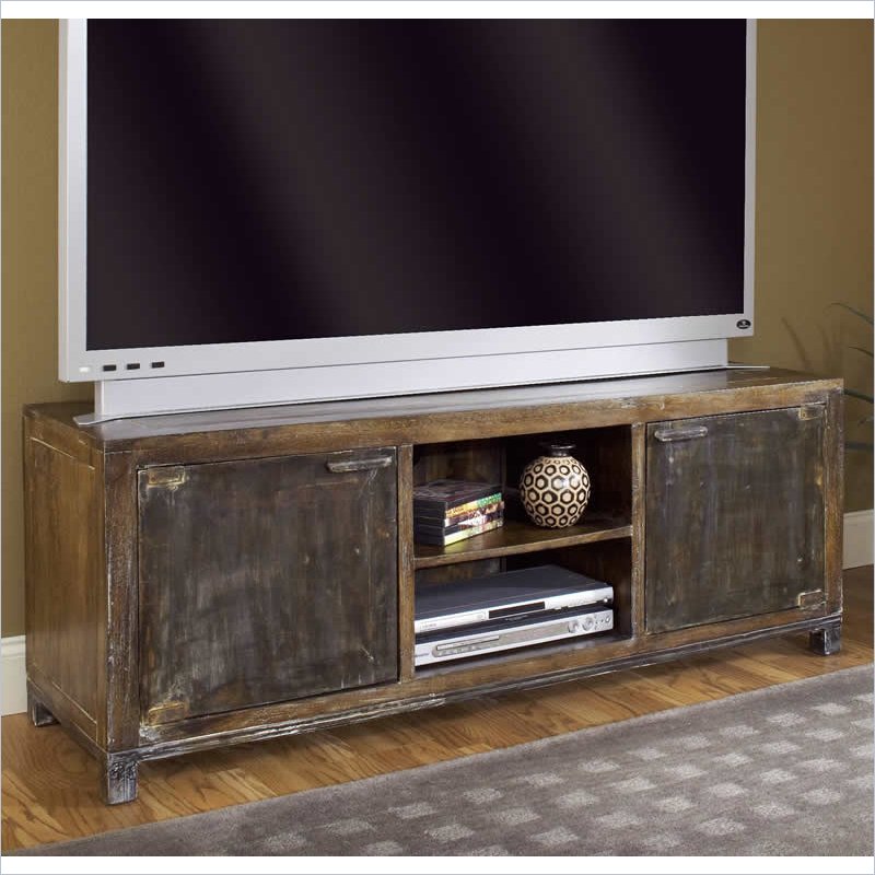 Modus Farmhouse Media Console in Antique Walnut