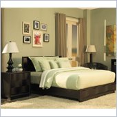 Modus Maui Wave Platform Bed 3 Piece Bedroom Set in Chocolate Brown