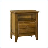 Modus Furniture City II Two Drawer Nightstand in Pecan