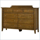 Modus Furniture City II Nine Drawer Dresser in Pecan