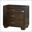 ADD TO YOUR SET: Modus Furniture Contour Three Drawer Nightstand in Ebony 