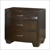 Modus Furniture Contour Three Drawer Nightstand in Ebony 