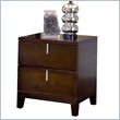 ADD TO YOUR SET: Modus Furniture Legend Wood Two Drawer Nightstand in Chocolate Brown